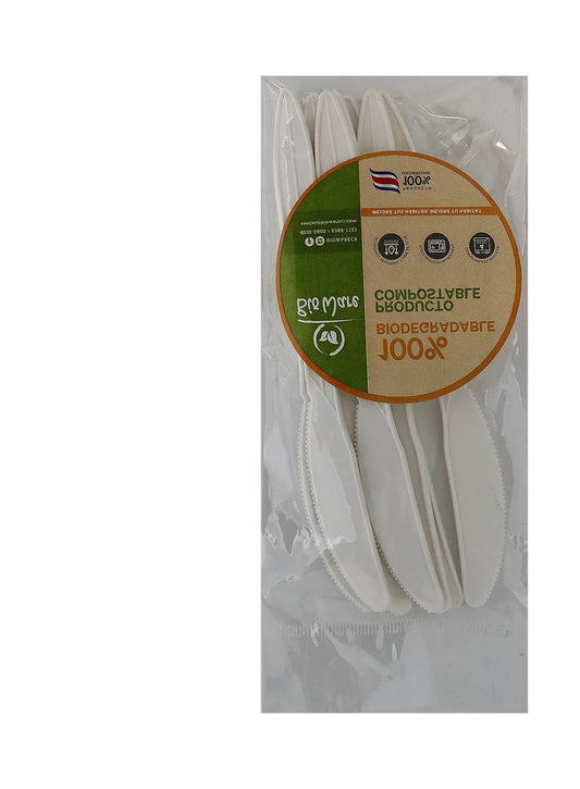 CUCHILLO BIODEGRADABLE BIOWARE 12 UNIDADES