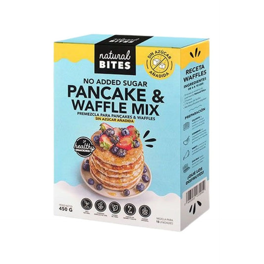 MEZCLA PANCAKE WAFFLE SUGAR FREE NATURAL BITES 450G