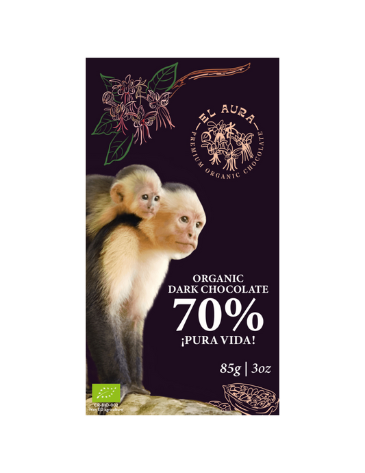 CHOCOLATE BARRA  DARK  70% EL AURA 85G