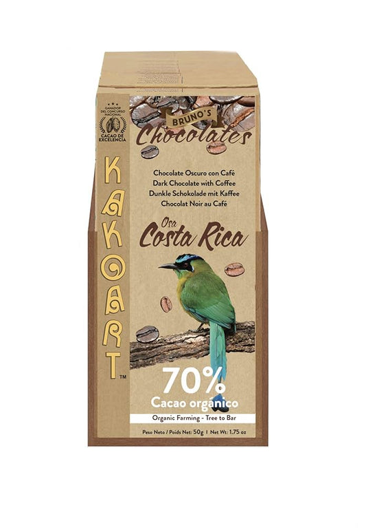 CHOCOLATE ORGANICO CAFE 70%  BRUNOS 100G