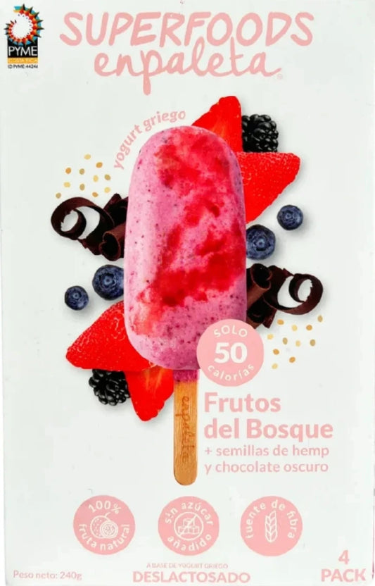 HELADO FRUTOS DEL BOSQUE ENPALETA 4 UNIDADES