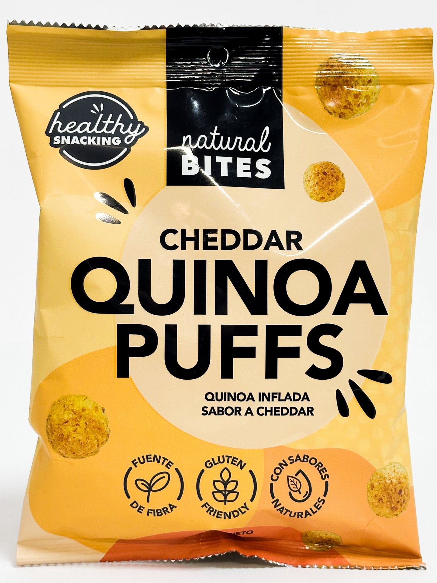 SNACK QUINOA PUFF CHEDDAR NATURAL BITES 50g