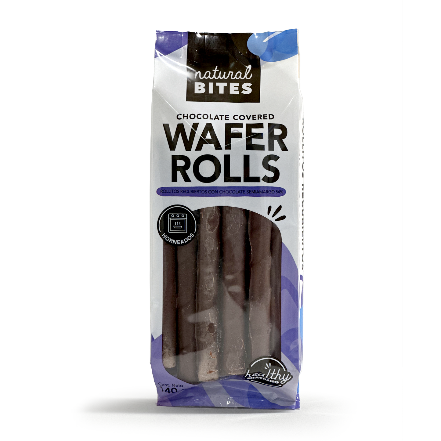BARQUILLOS DE CHOCOLATE NATURAL BITES 140G