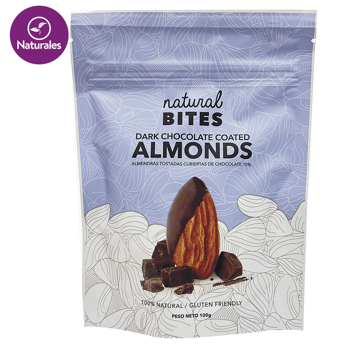 ALMENDRAS CUBIERTAS DE CHOCOLATE -  NATURAL BITES 100g