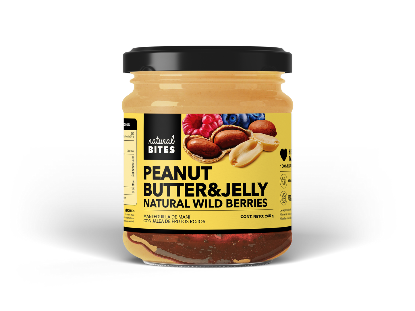 MANTEQUILLA DE  MANI CON JALEA FRUTOS ROJOS