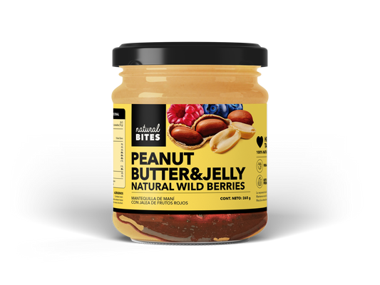 MANTEQUILLA DE  MANI CON JALEA FRUTOS ROJOS