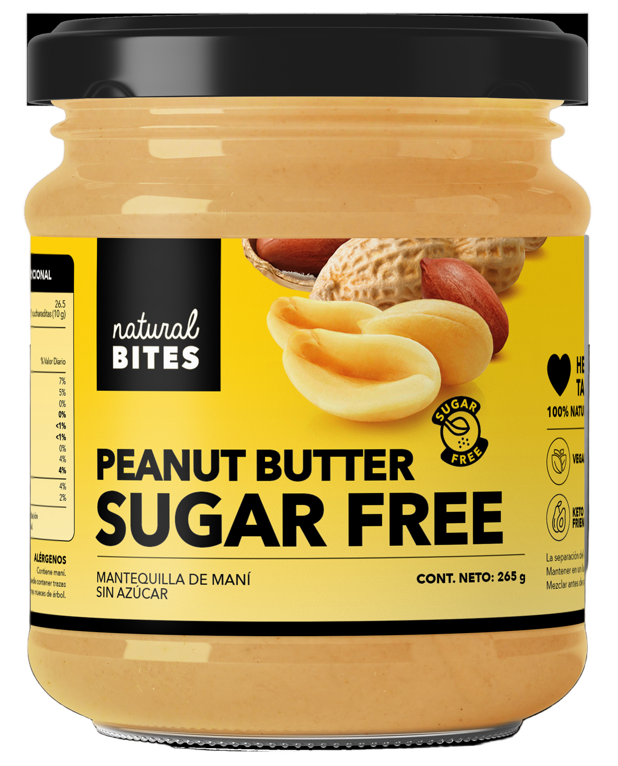 MANTEQUILLA DE MANI NATURAL BITES 265G