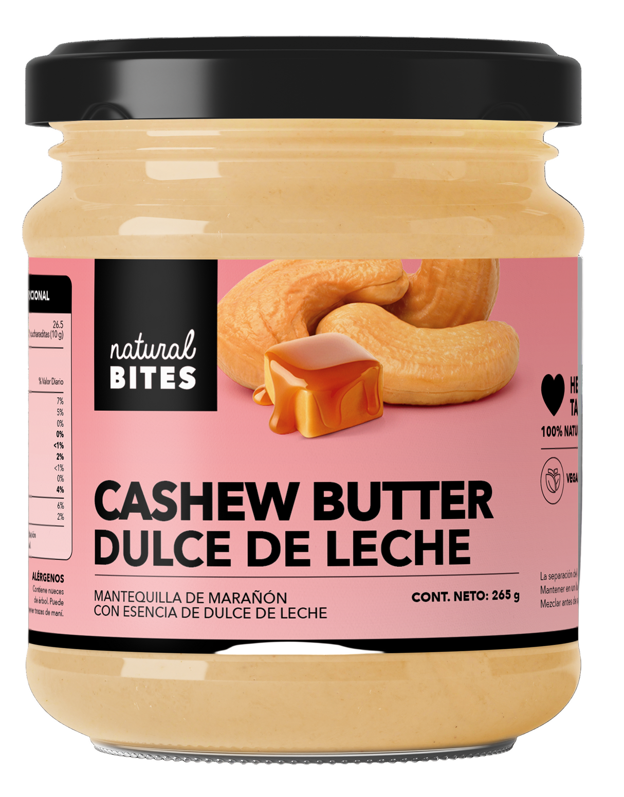 MANTEQUILLA MARAÑÓN CON DULCE DE LECHE NATURAL BITES 265g