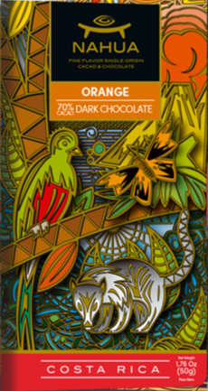 CHOCOLATE BARRA NARANJA 70% NAHUA