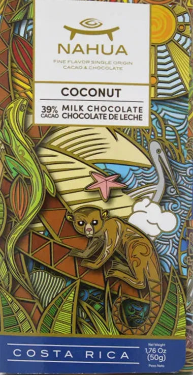 CHOCOLATE BARRA COCONUT 39% NAHUA 50G