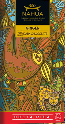 CHOCOLATE BARRA GINGER NAHUA 50G