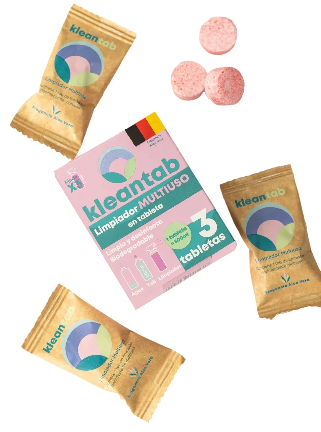 TABLETAS PARA LIMPIADOR MULTIUSO ALOE VERA KLEAN TAB