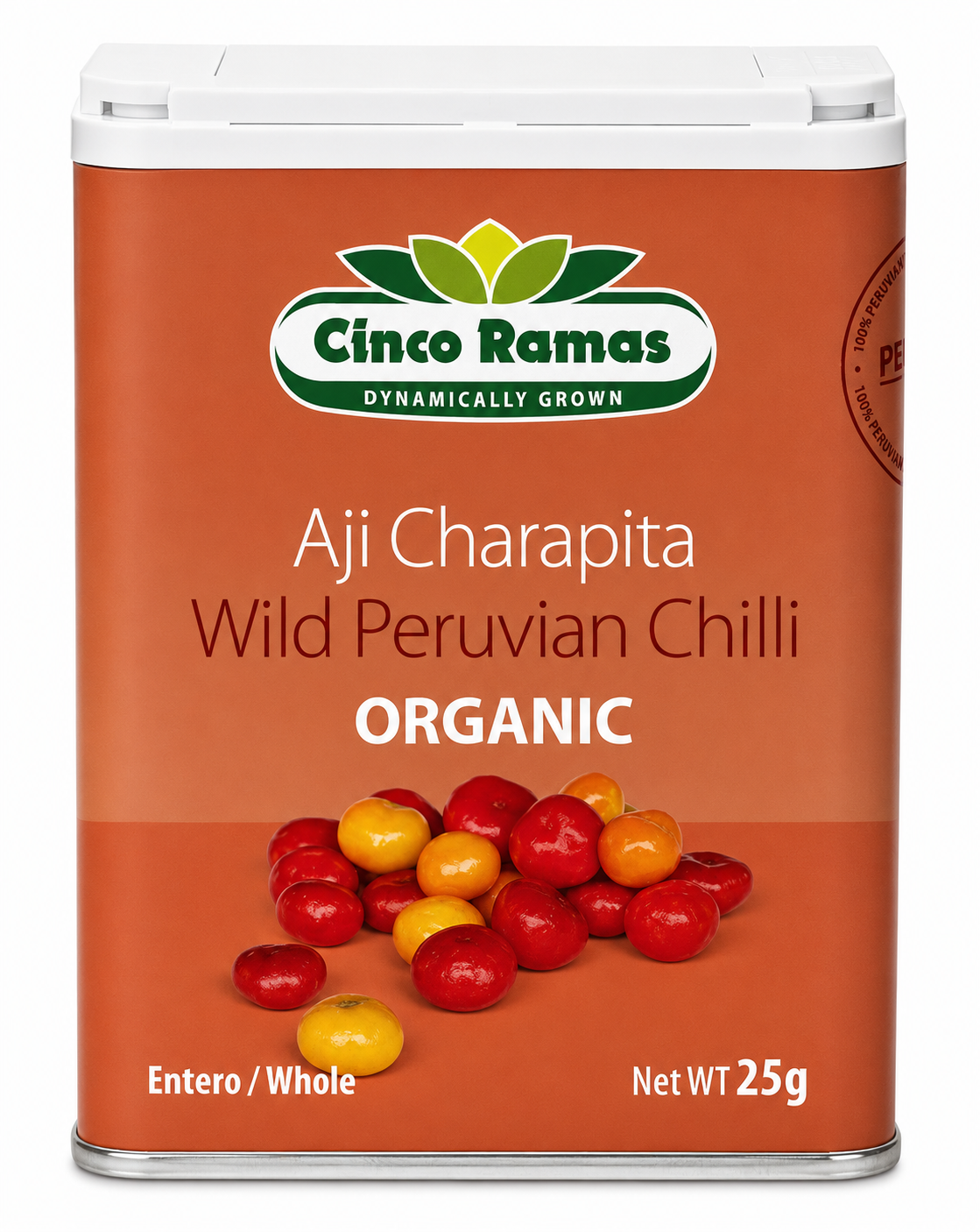 AJI CHARAPITA ENTERO ORGÁNICO CINCO RAMAS 25G