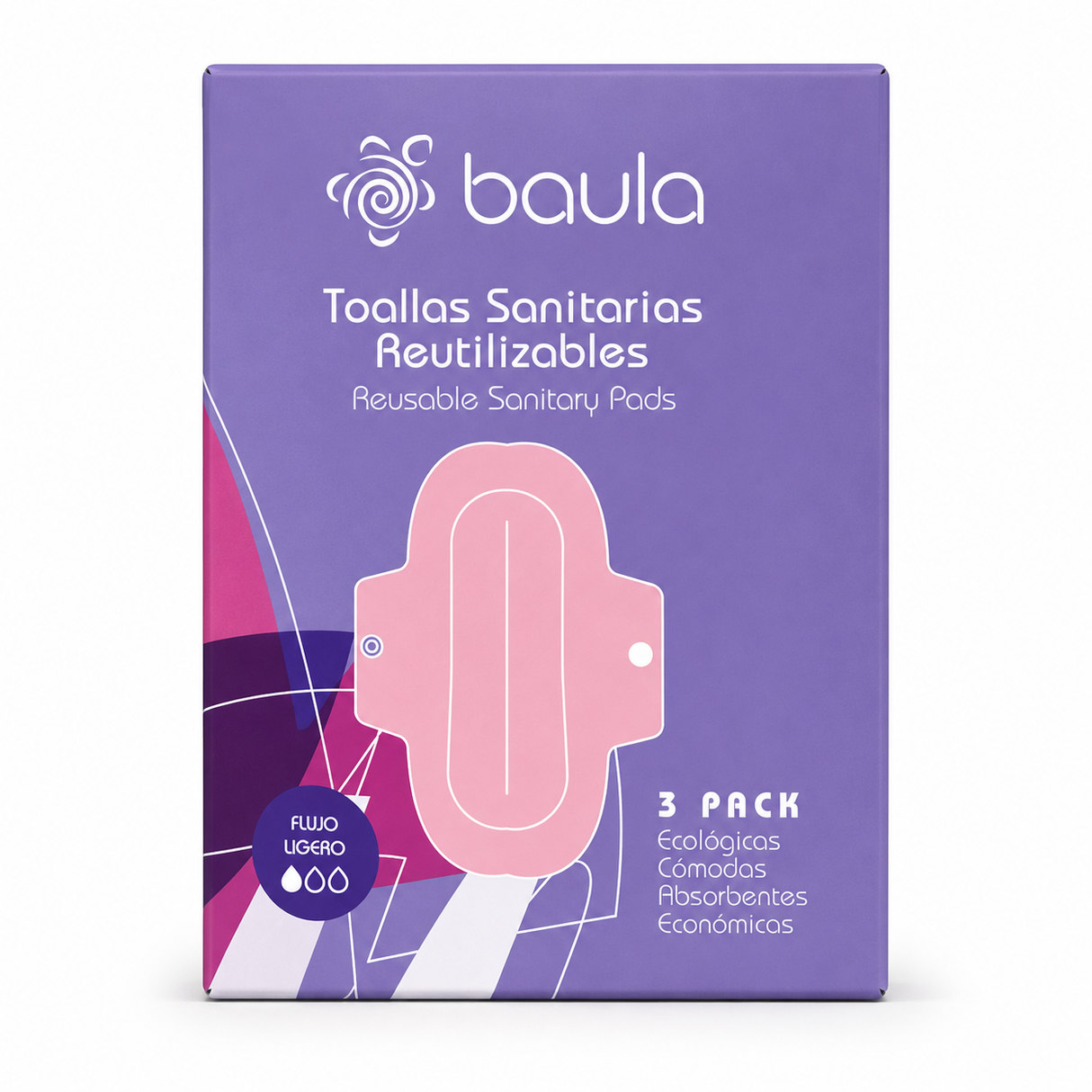 TOALLAS SANITARIAS REUTILIZABLES BAULA3 UNIDADES
