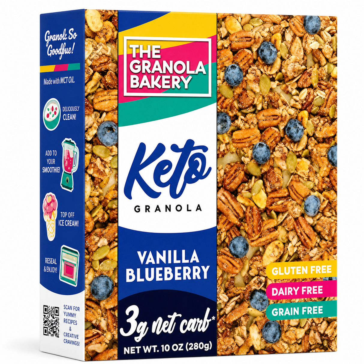 GRANOLA KETO VAINILLA BLUEBERRY THE GRANOLA BAKERY 280G
