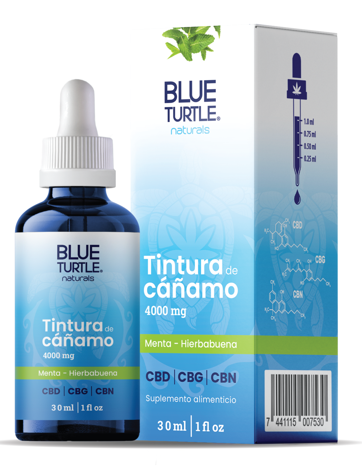 TINTURA DE CÁÑAMO HIERBABUENA 1000MG BLUE TURTLE 30ML