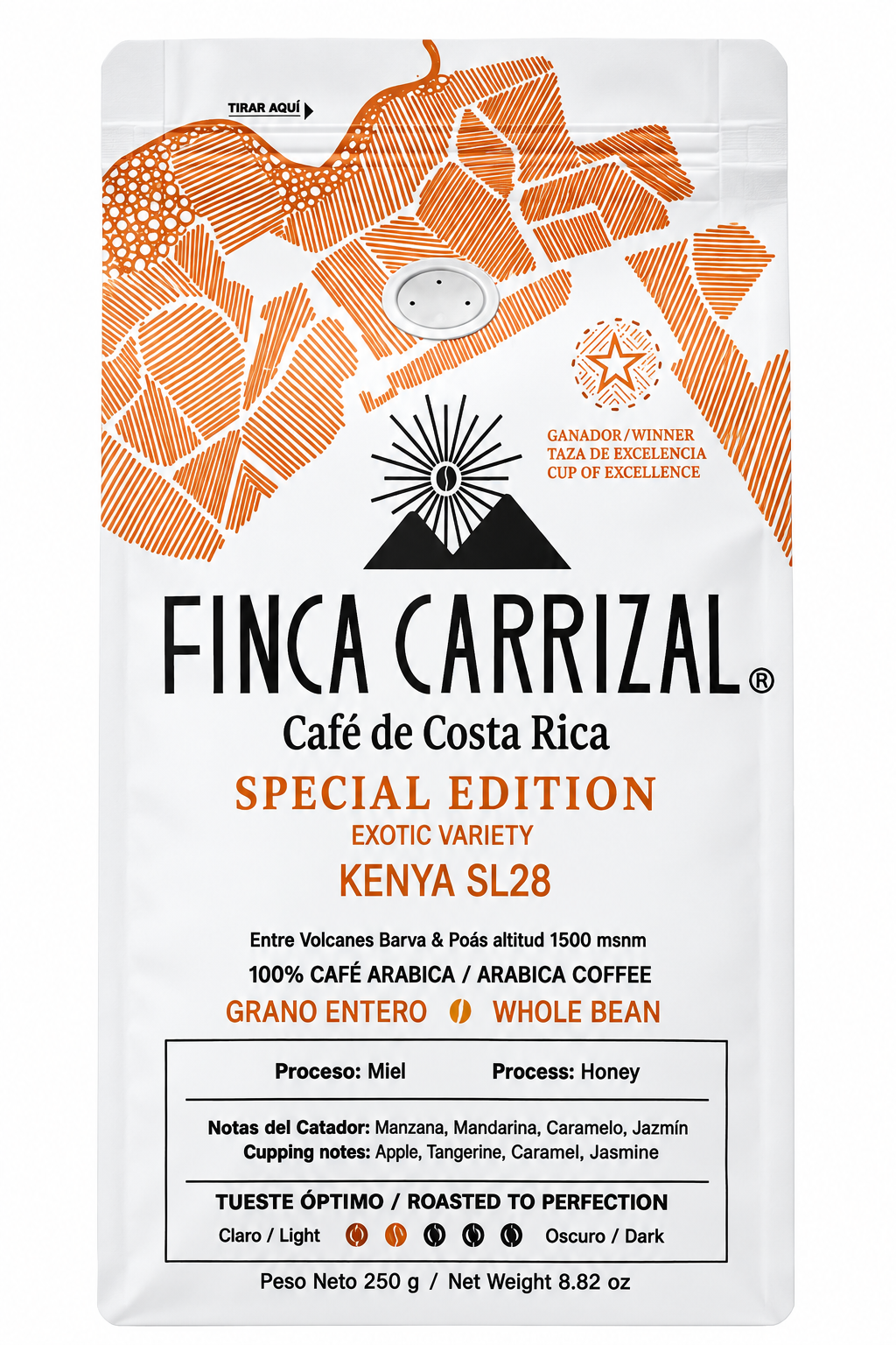 CAFÉ GRANO ENTERO KENYA FINCA CARRIZAL 250G