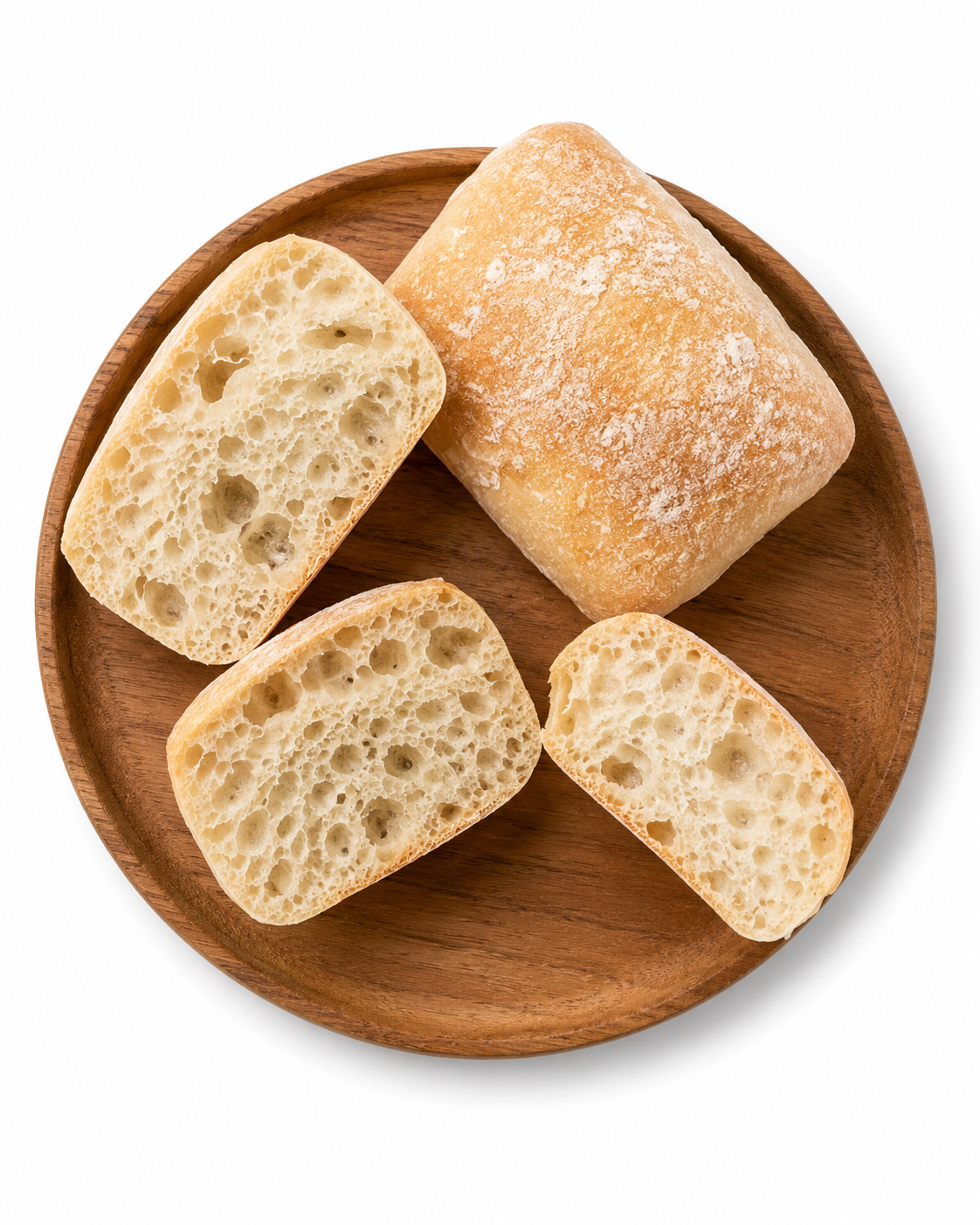 PAN MINI CIABATTA MASSA 5 UNIDADES