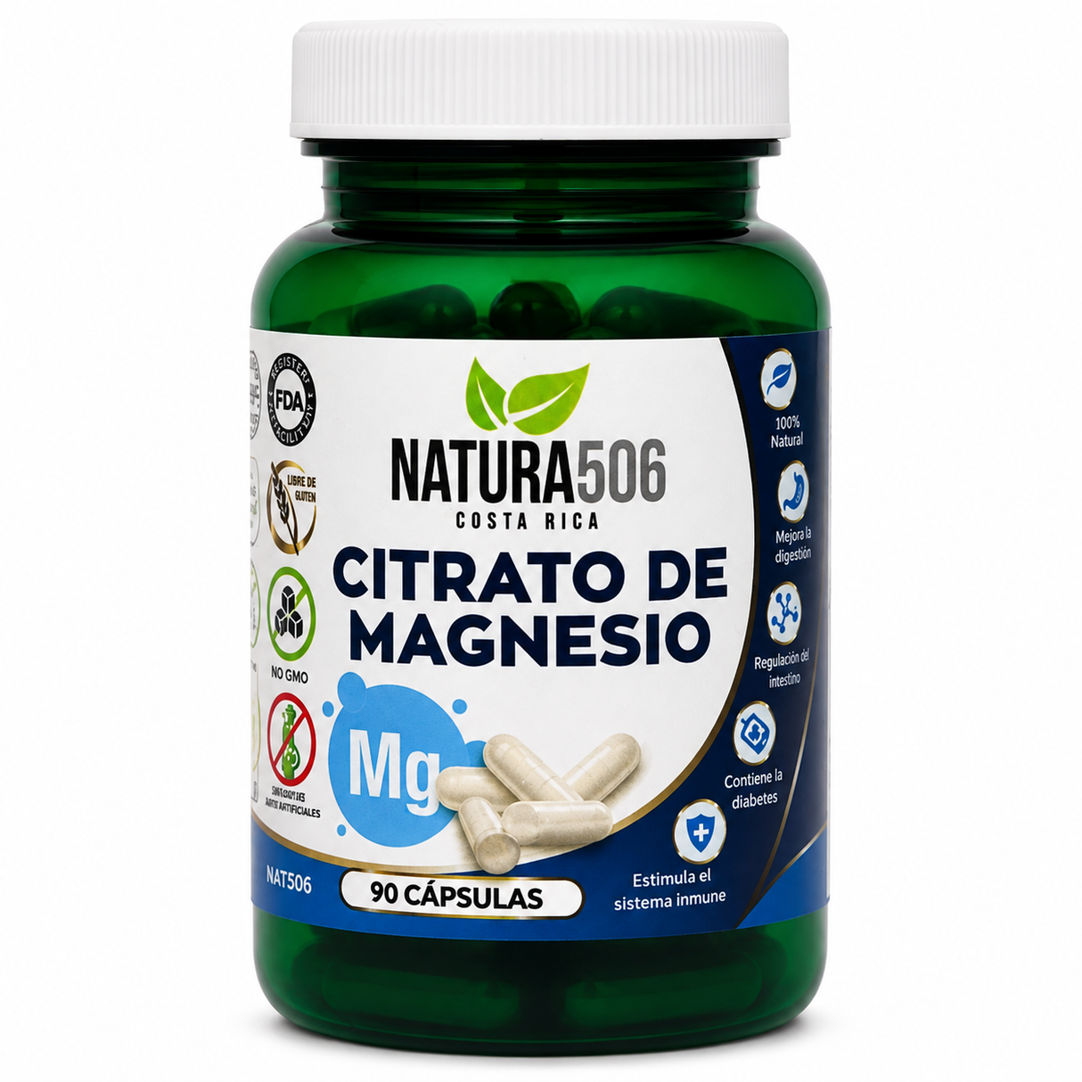 CÁPSULAS DE CITRATO DE MAGNESIO NATURA506 90 CÁPSULAS