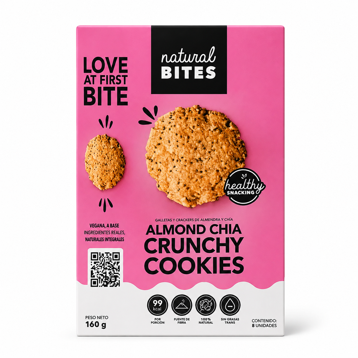 GALLETAS ALMENDRA CHÍA NATURAL BITES 160G
