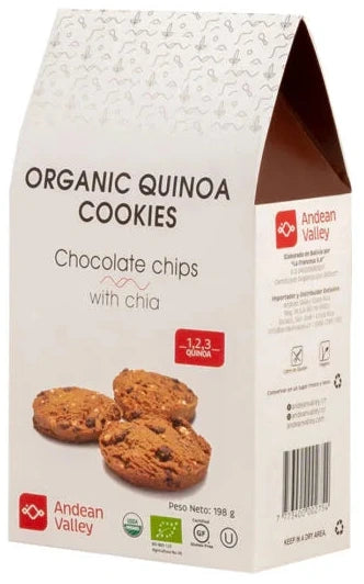 GALLETA QUINOA CHOCOLATE CHIPS CON CHÍA ANDEAN VALLEY 200G