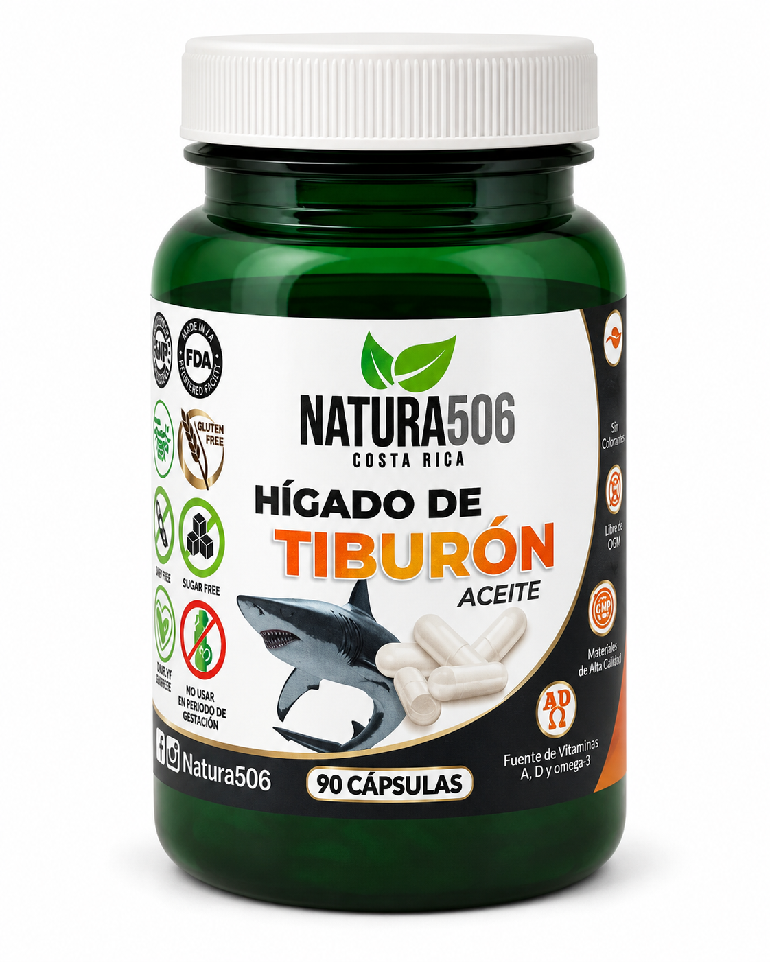 CÁPSULAS DE HÍGADO DE TIBURÓN NATURA 506 90 CÁPSULAS