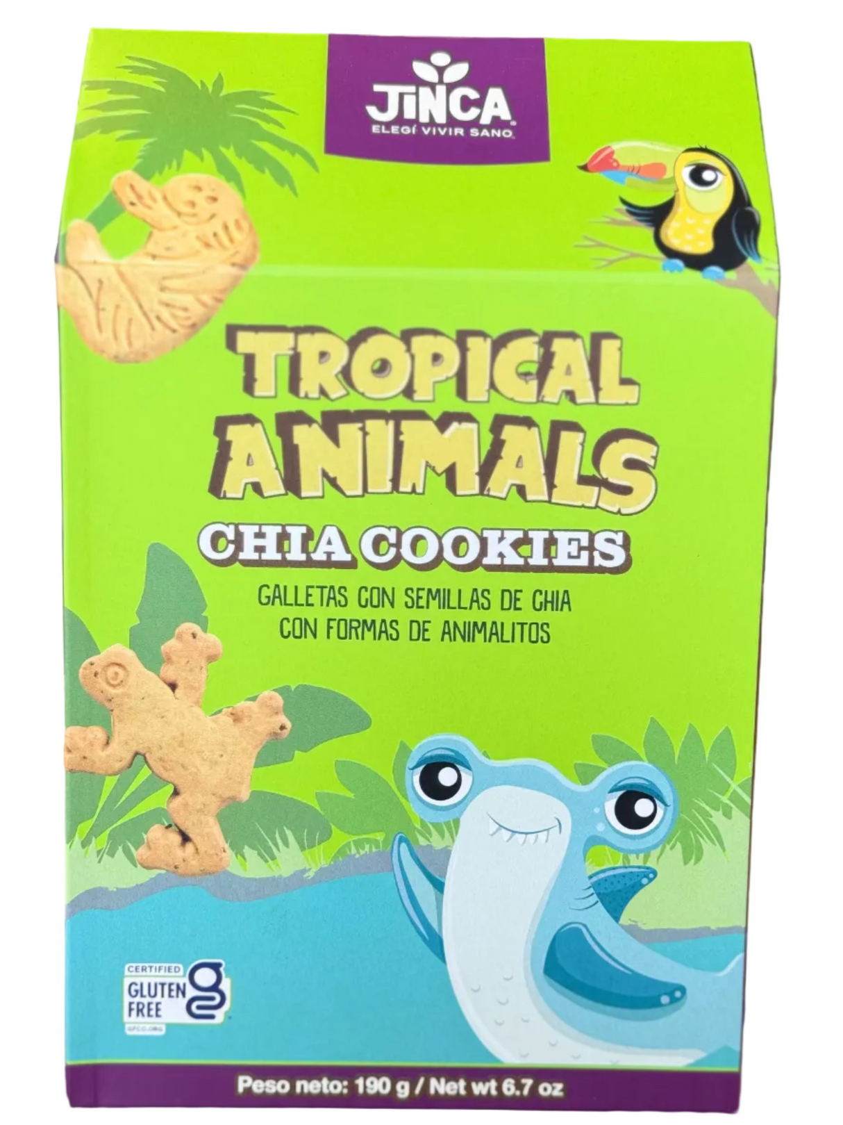 GALLETA GLUTEN FREE CHÍA ANIMAL JINCA 190G