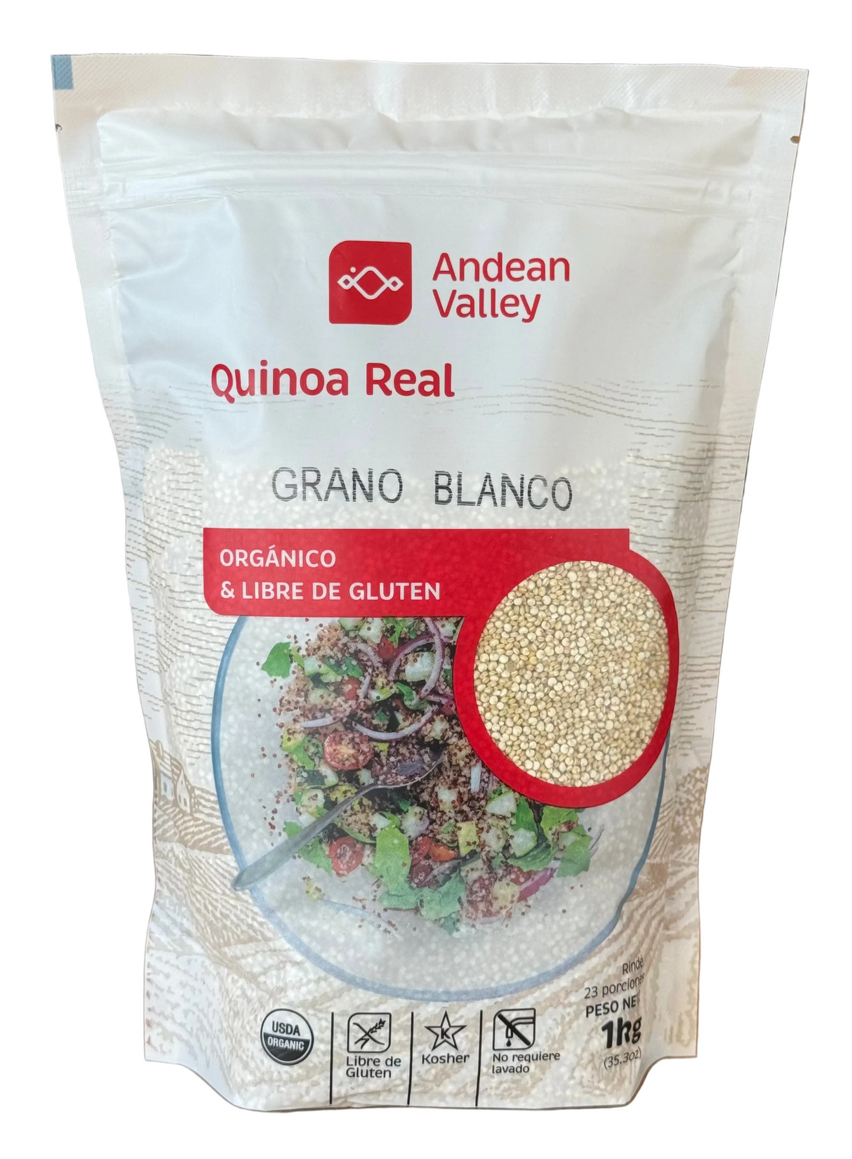 QUINOA GRANO BLANCO ANDEAN VALLEY 1KG