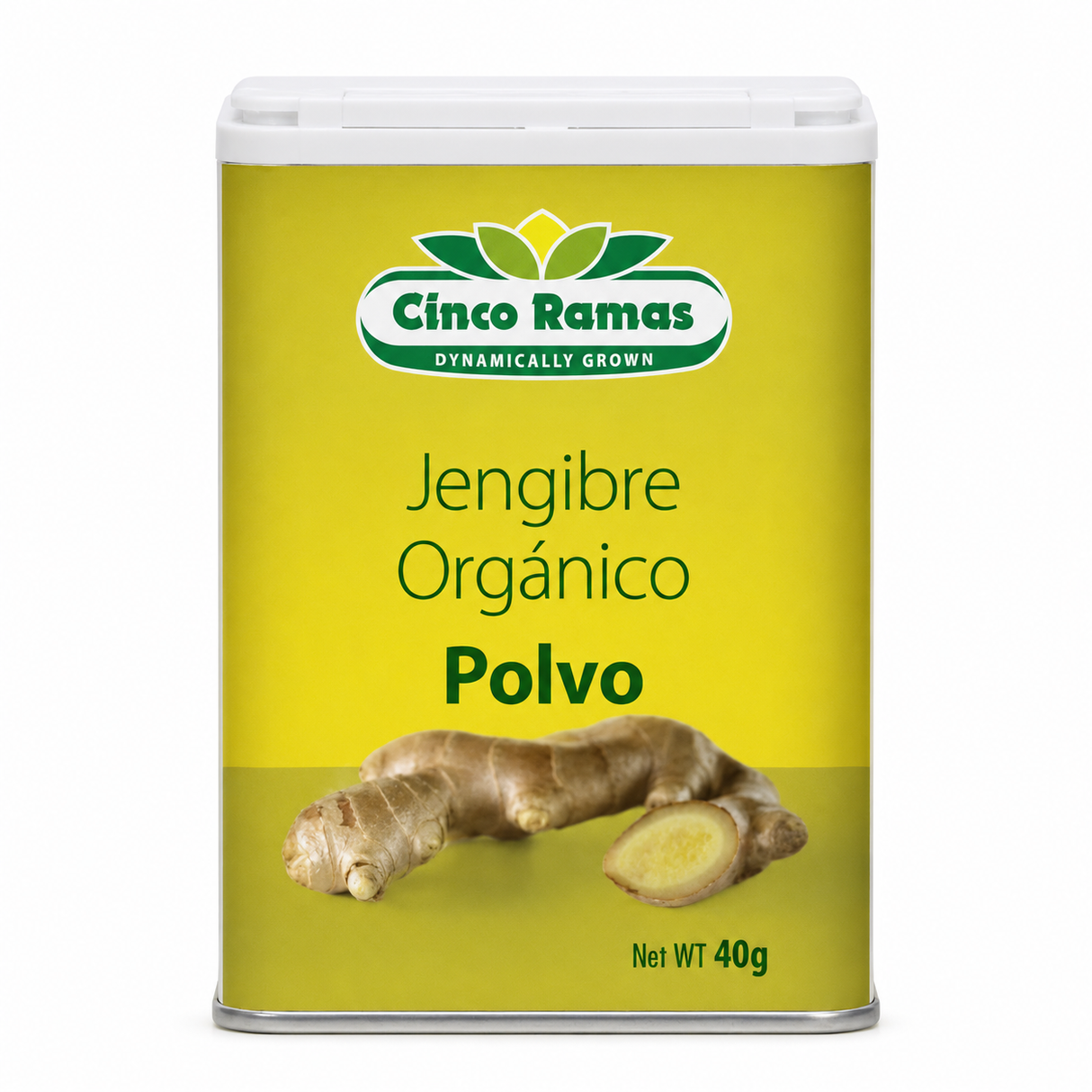 JENGIBRE POLVO ORGÁNICO CINCO RAMAS 40G