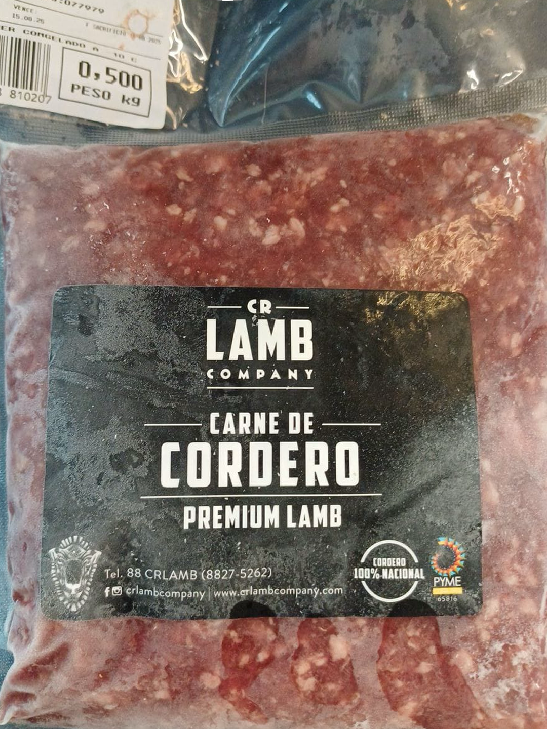 CARNE MOLIDA CORDERO LAMB 500G