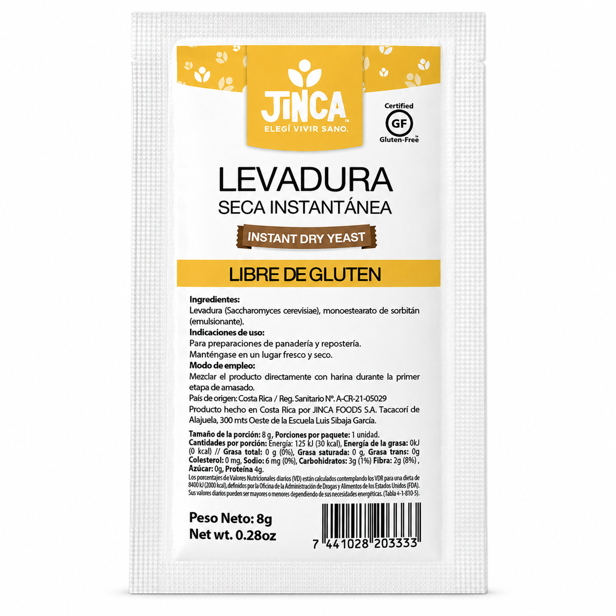 LEVADURA INSTANTANEA JINCA 8G
