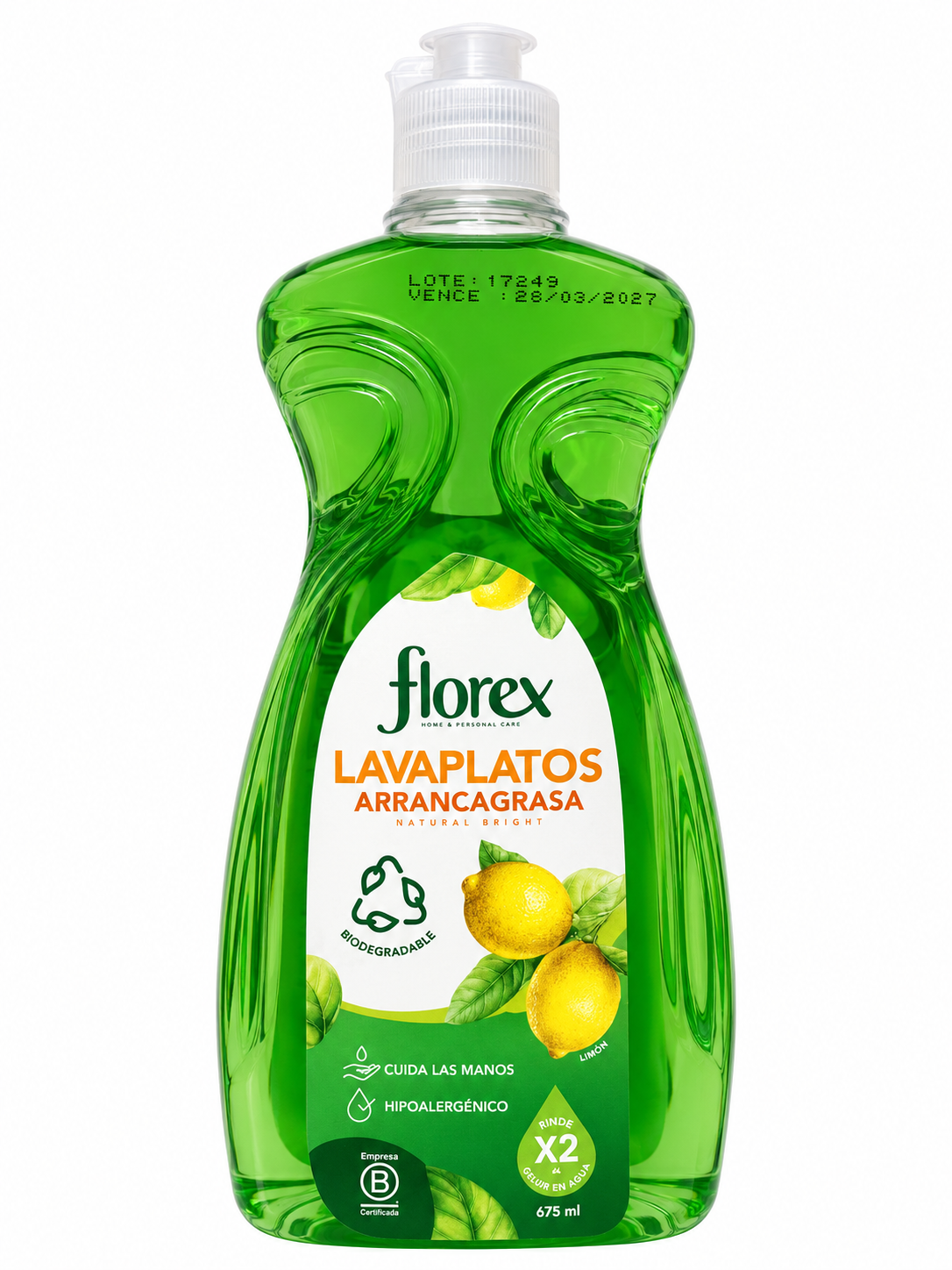 JABON LIQUIDO LAVAPLATOS AROMA FLORES -  FLOREX 675ml