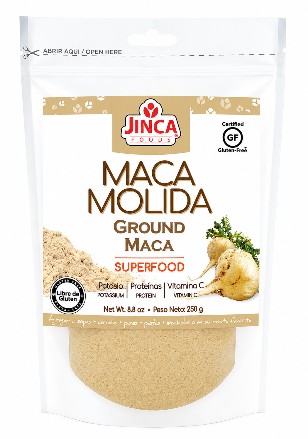 MACA MOLIDA JINCA 250G