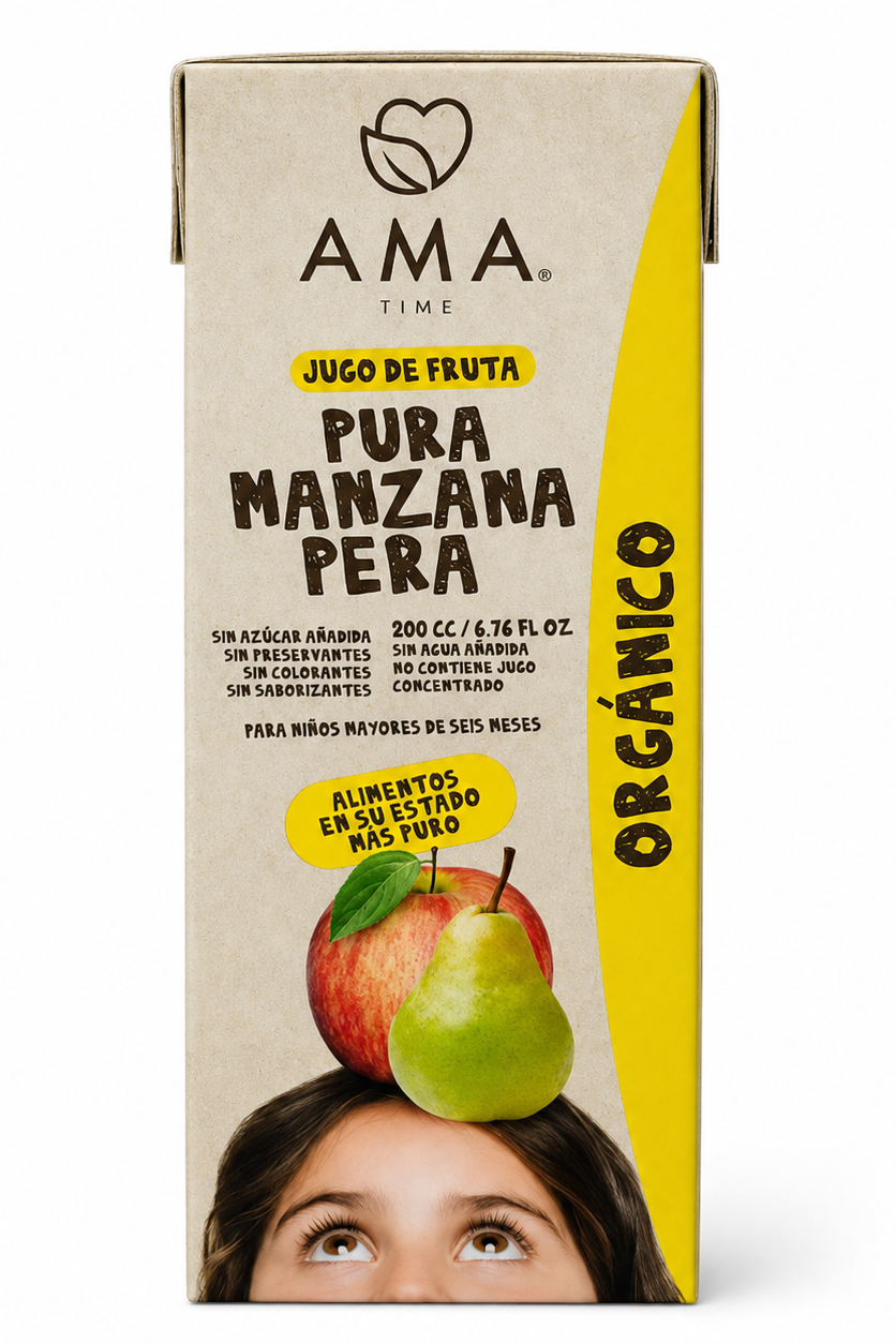 JUGO MANZANA PERA ORGÁNICO AMA 200ml