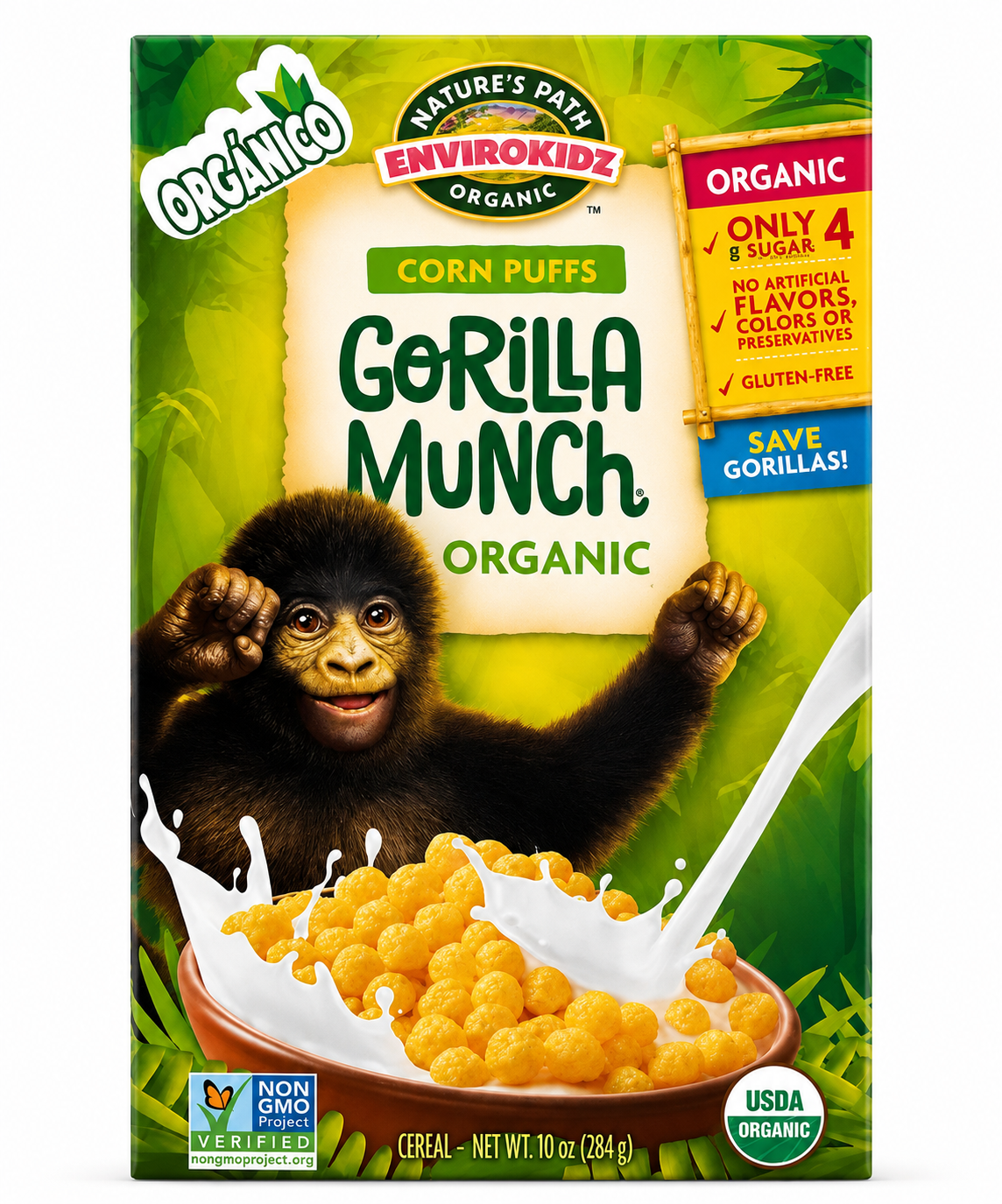 CEREAL ORGÁNICO GORILLA MUNCH NATURE PATH 284G