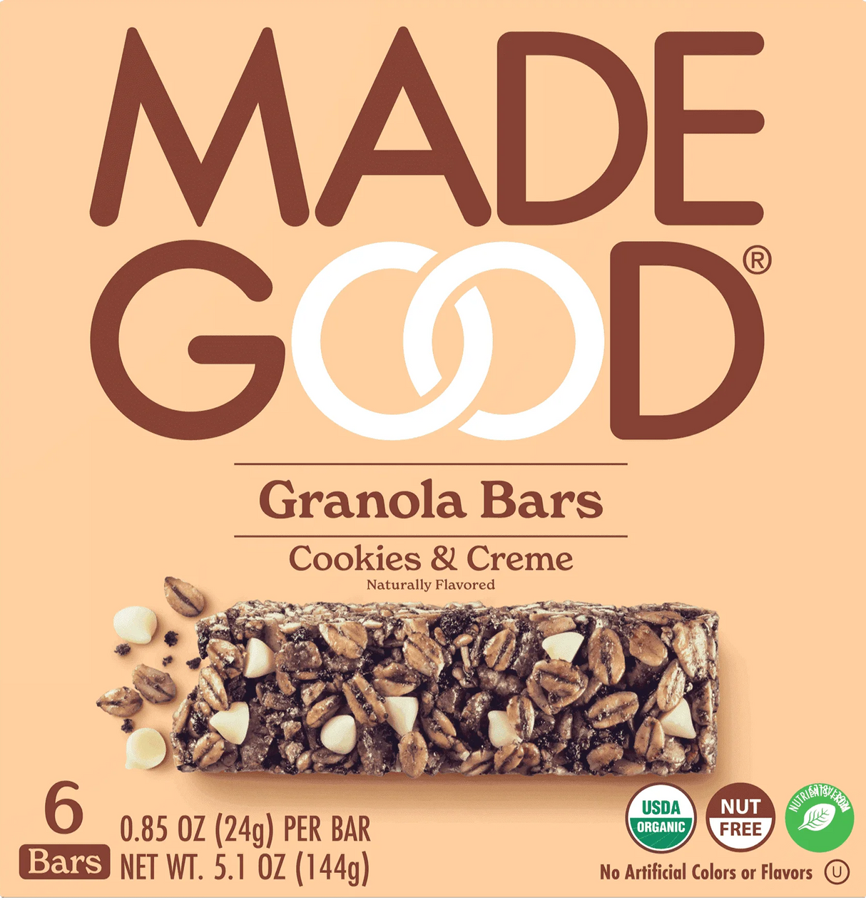 BARRAS GRANOLA COOKIES MADE GOOD SUN 6 BARRAS