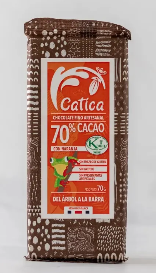 CHOCOLATE BARRA NARANJA CATICA 70G