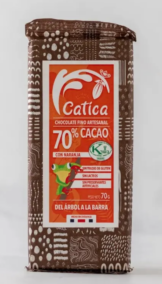 CHOCOLATE BARRA NARANJA CATICA 70G