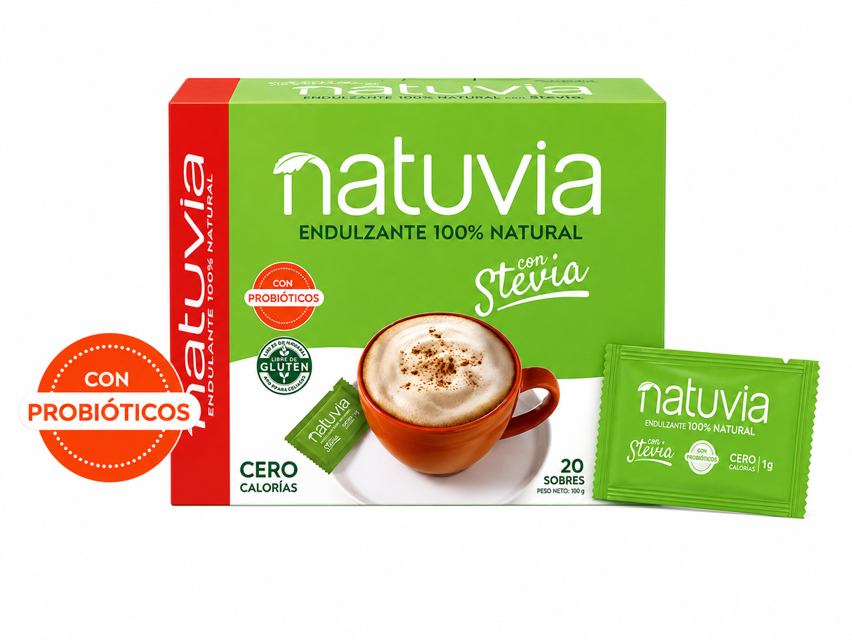 NATUVIA CON STEVIA 20 UNIDADES 20G