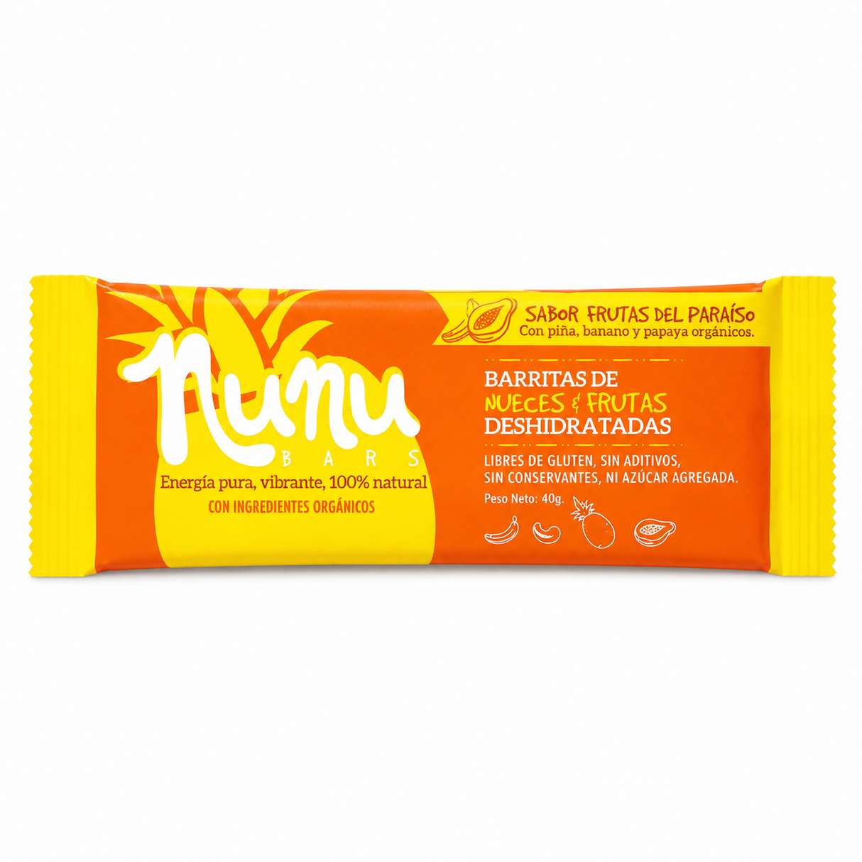 BARRA NUECES Y FRUTAS NUNU 40g