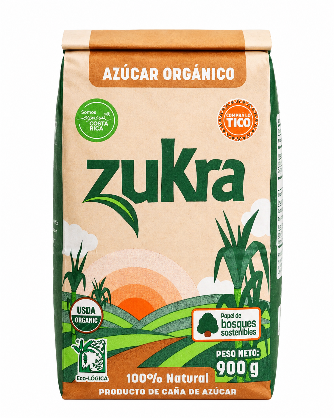 AZÚCAR ORGÁNICA ZUKRA 900g