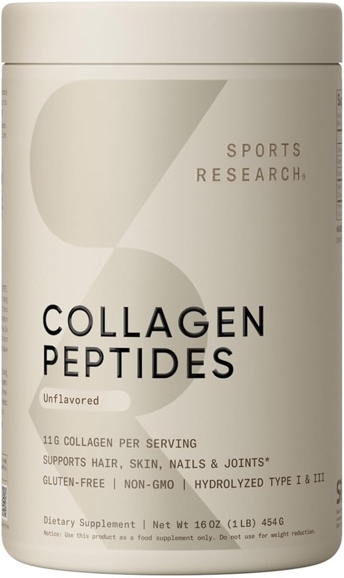 COLLAGEN PEPTIDES UNFLAVORED SPORTS RESEARCH 454G
