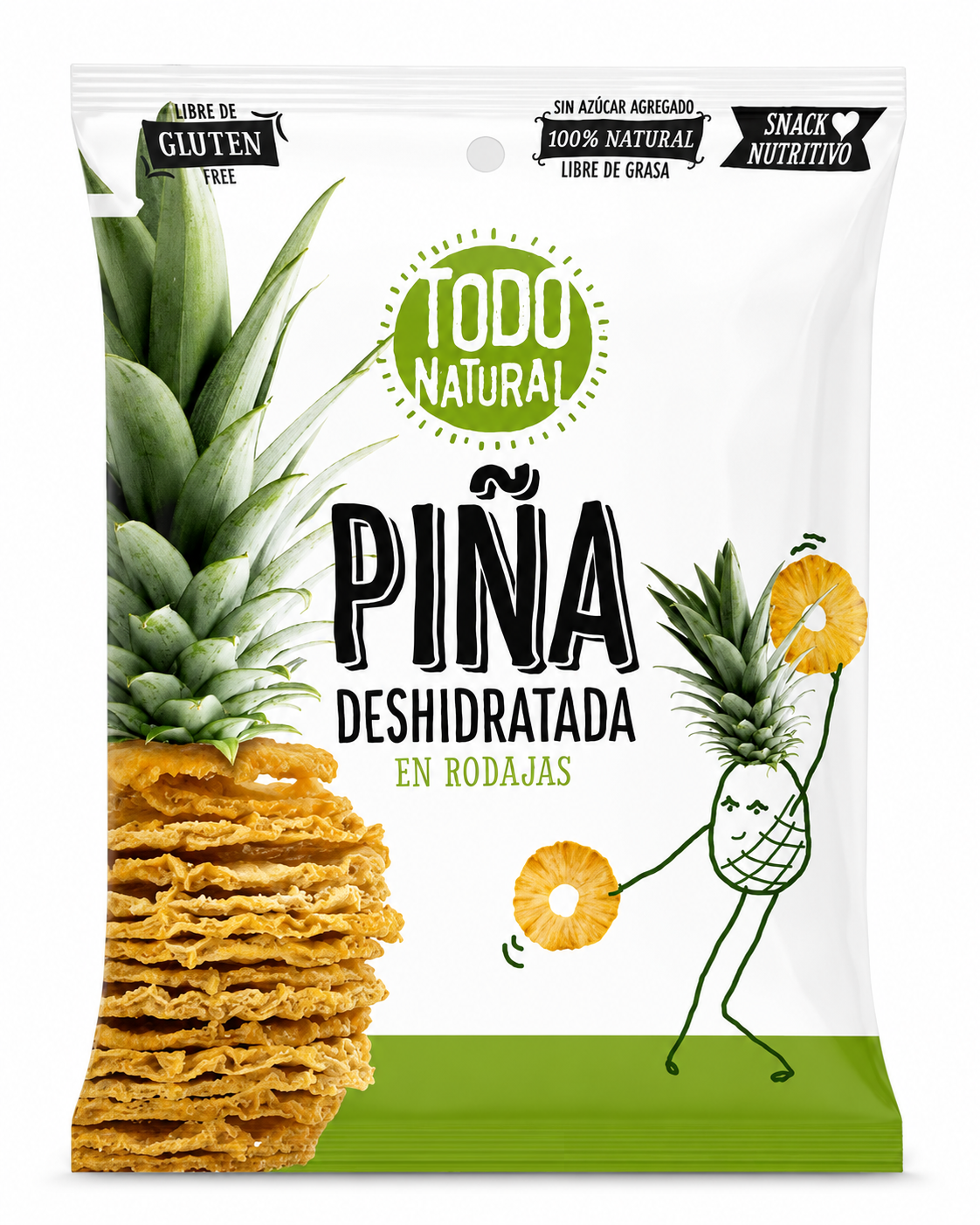 PIÑA DESHIDRATADA TODO NATURAL 200G