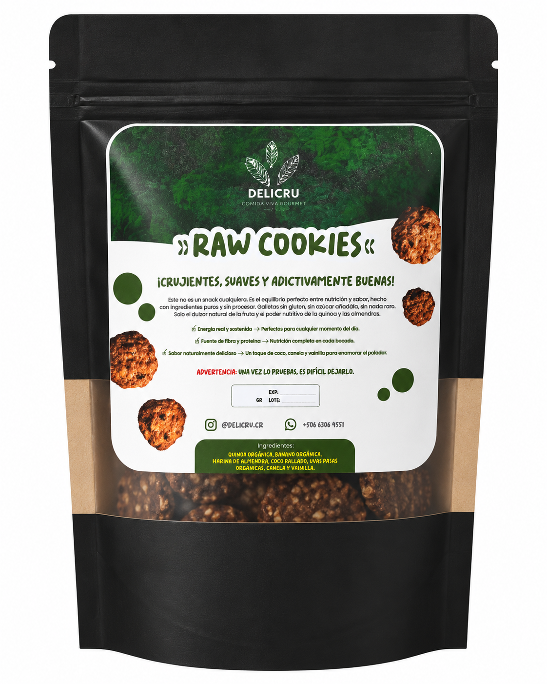 RAW COOKIES DELICRU 80G