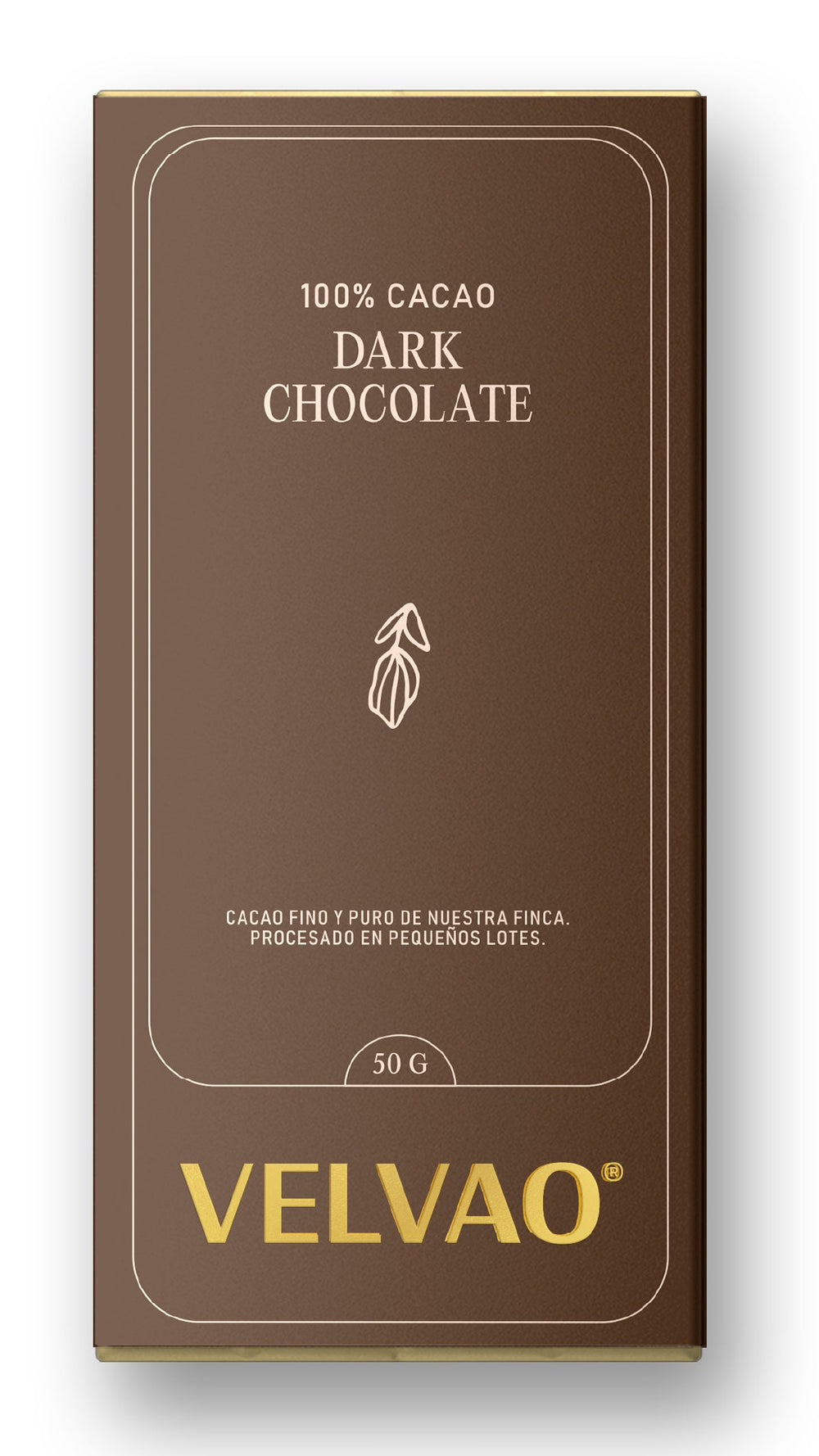 DARK CHOCOLATE 100% VELVAO 50G