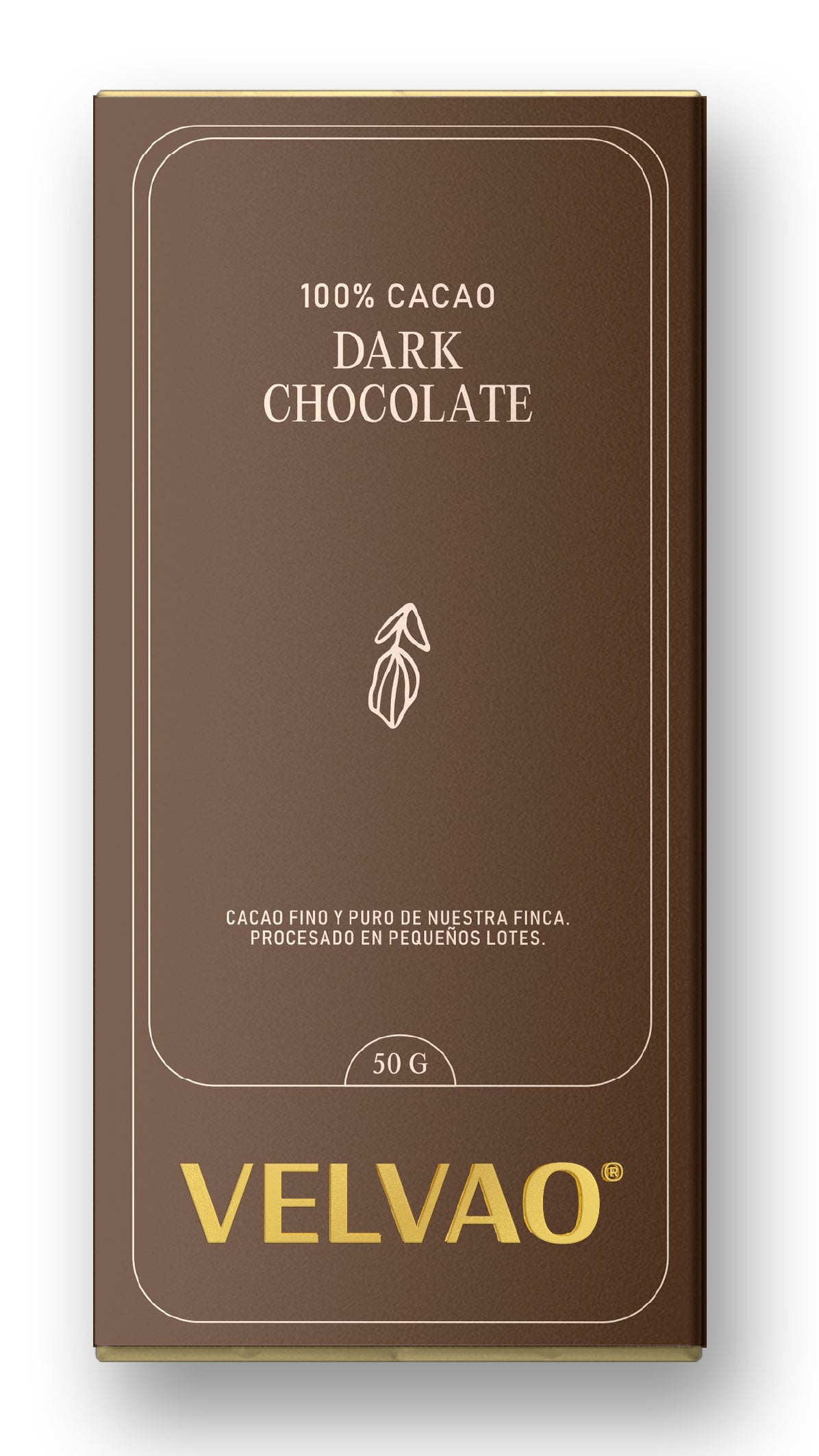 DARK CHOCOLATE 100% VELVAO 50G