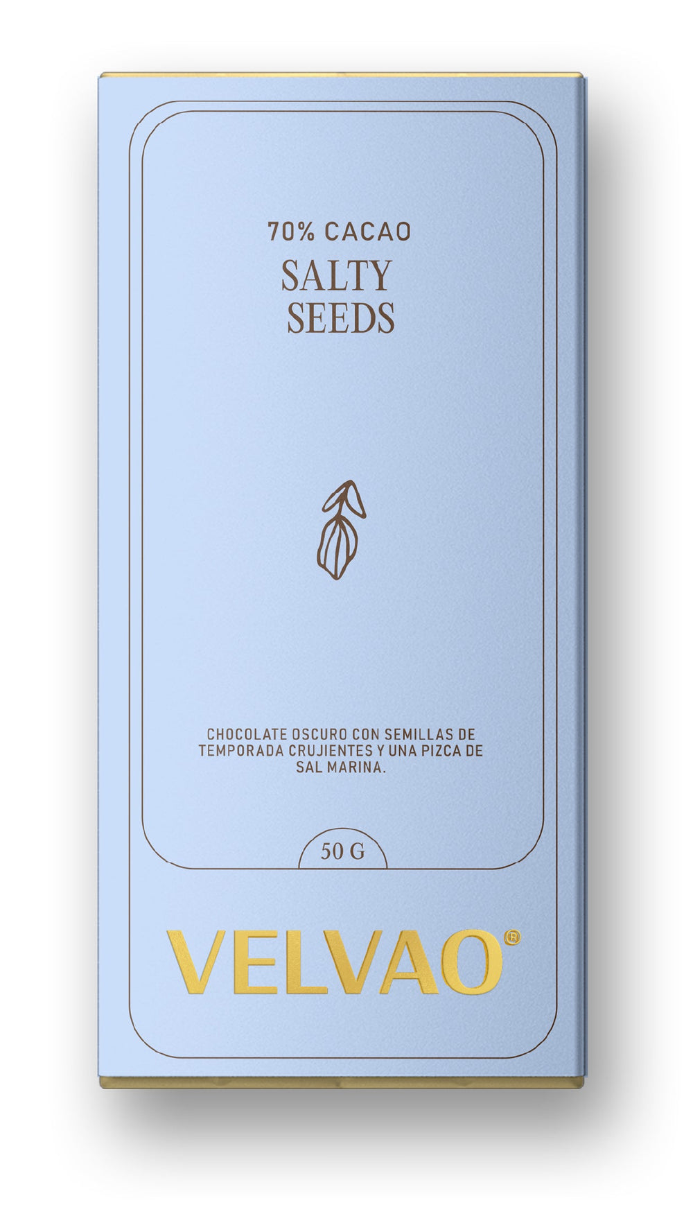 SALTY SEEDS CHOCOLATE 70% VELVAO 50G