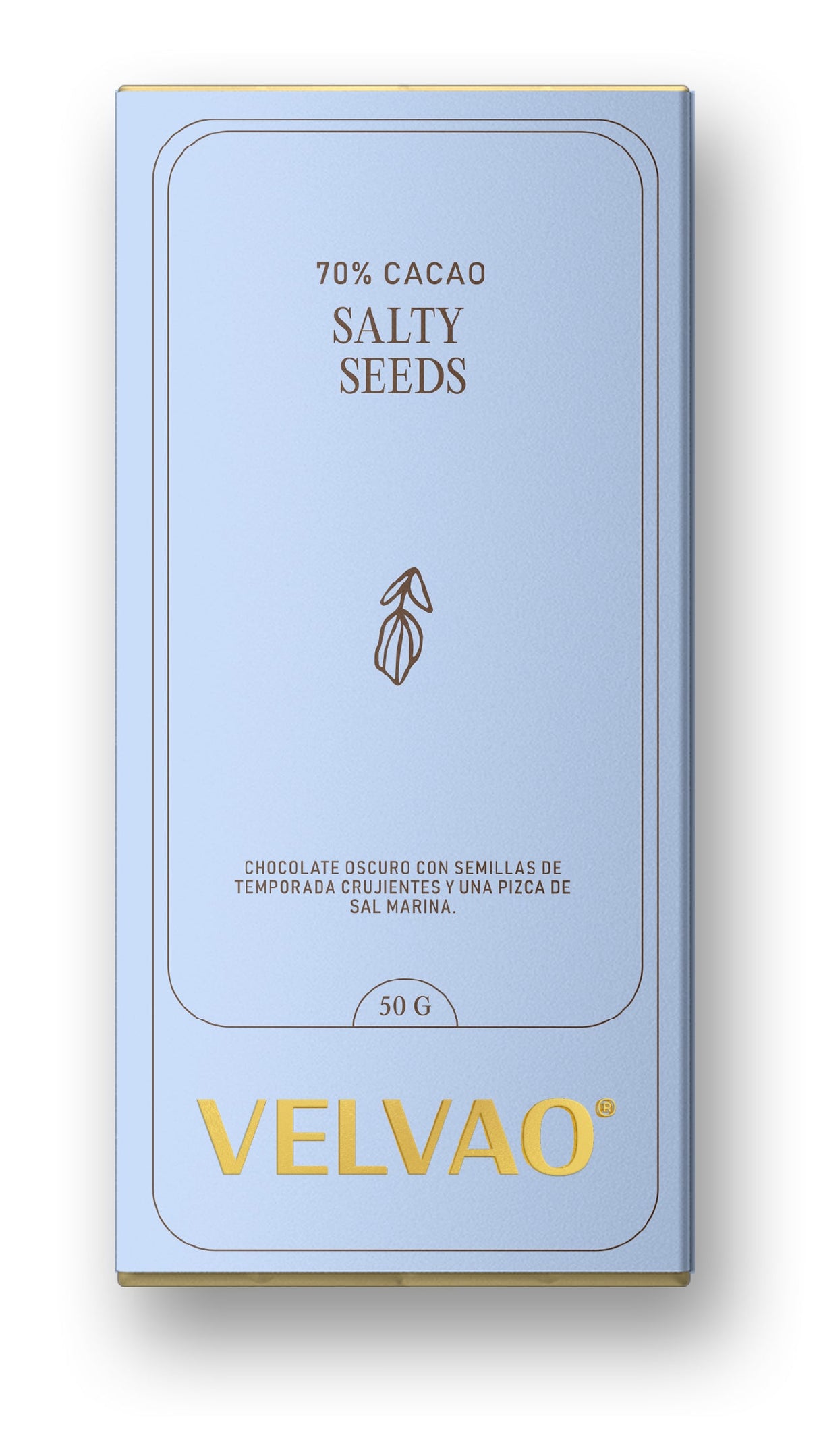 SALTY SEEDS CHOCOLATE 70% VELVAO 50G