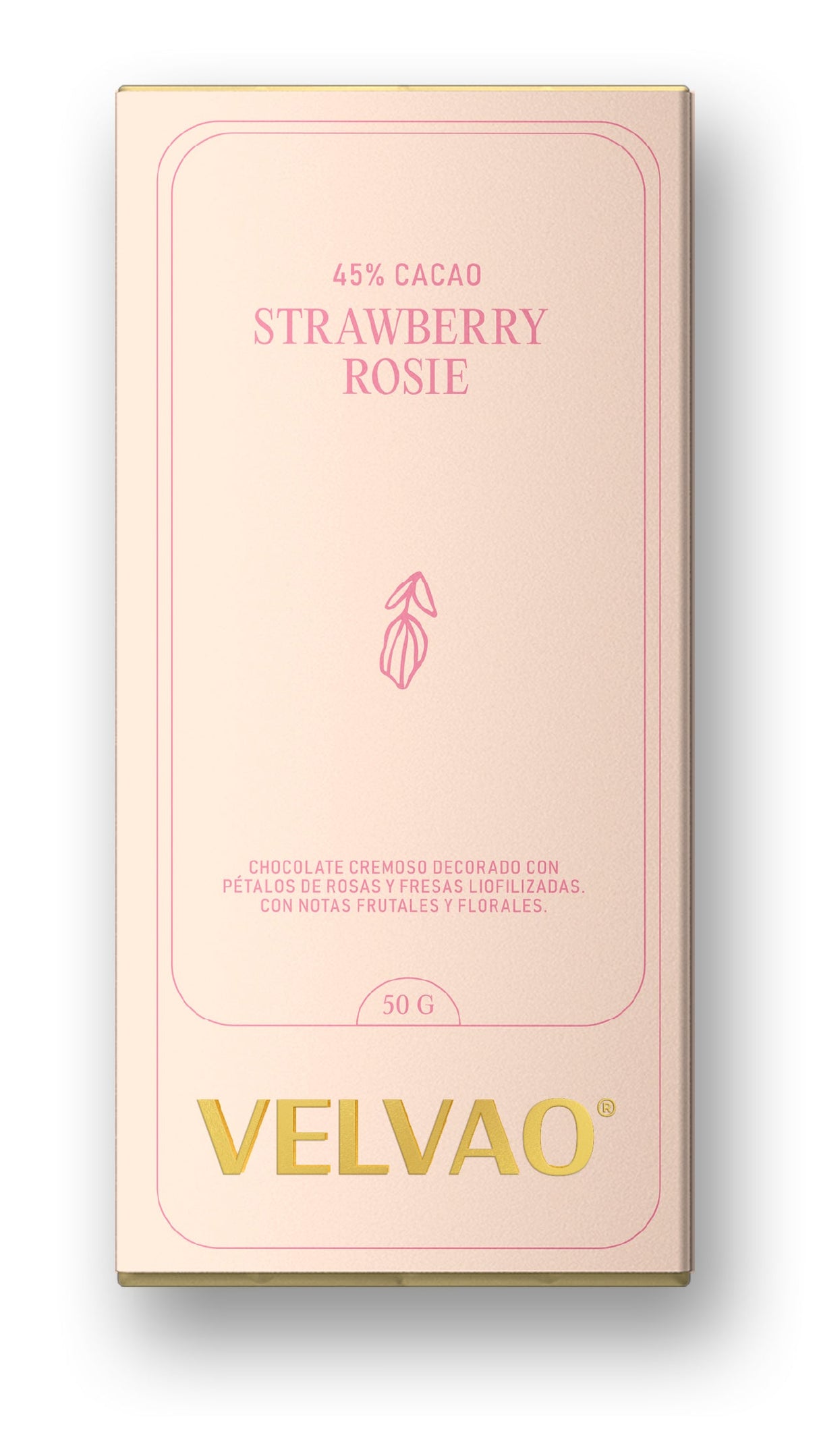 STRAWBERRY ROSIE CHOCOLATE 45% VELVAO 50G