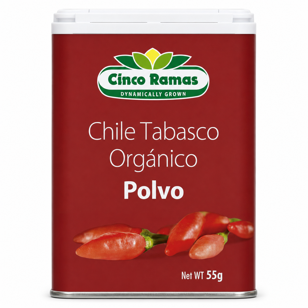 CHILE TABASCO POLVO ORGÁNICO CINCO RAMAS 25G